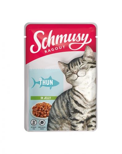 Schmusy Ragout tonhal aszpikban alutasakos macskaeledel 100g