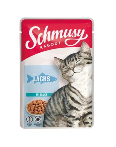 Schmusy Ragout lazac mártásban alutasakos macska eledel 100 g