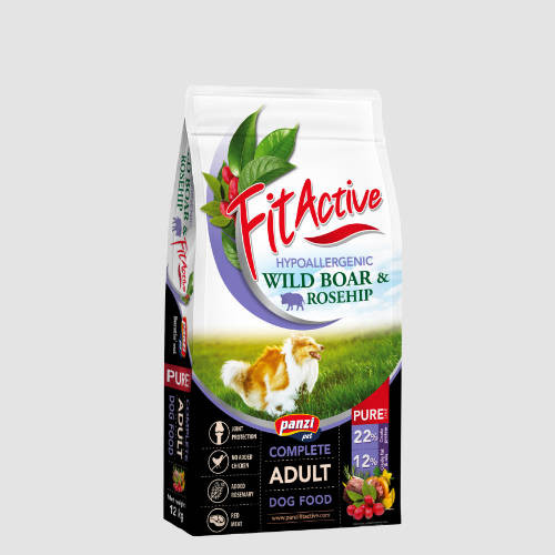 Fit Active hypoallergén wild boar-rosehip 12kg szárazeledel kutyáknak