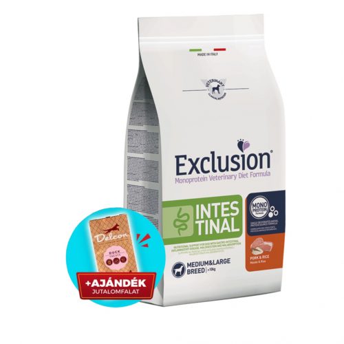 Exclusion Monoprotein Intestinal Pork&Rice 12kg-emésztési nehézségekre