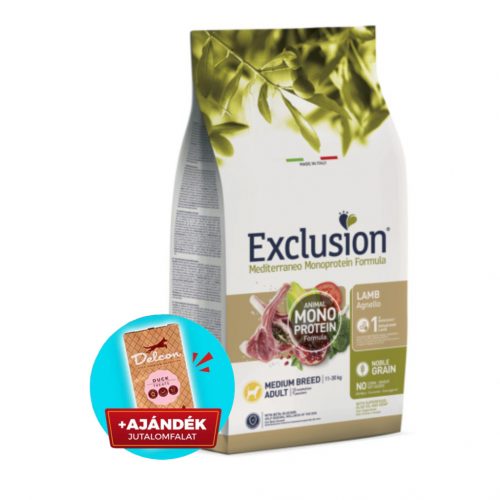 Exclusion Mediterraneo MonoproteinFormula Adult Lamb Medium Breed 12kg