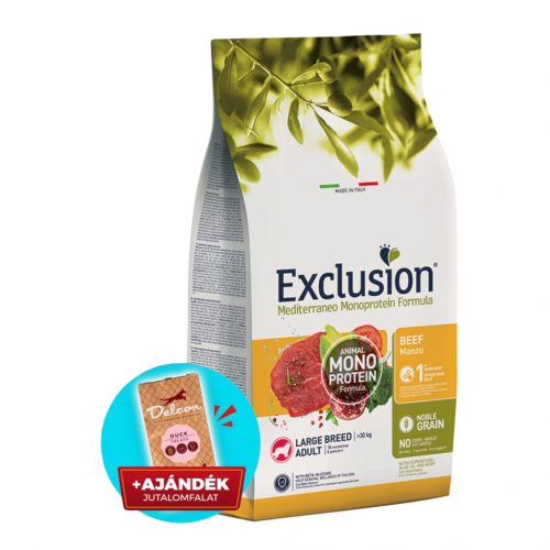 Exclusion Mediterraneo Monoprotein Noble Grain Adult Beef Large 12kg